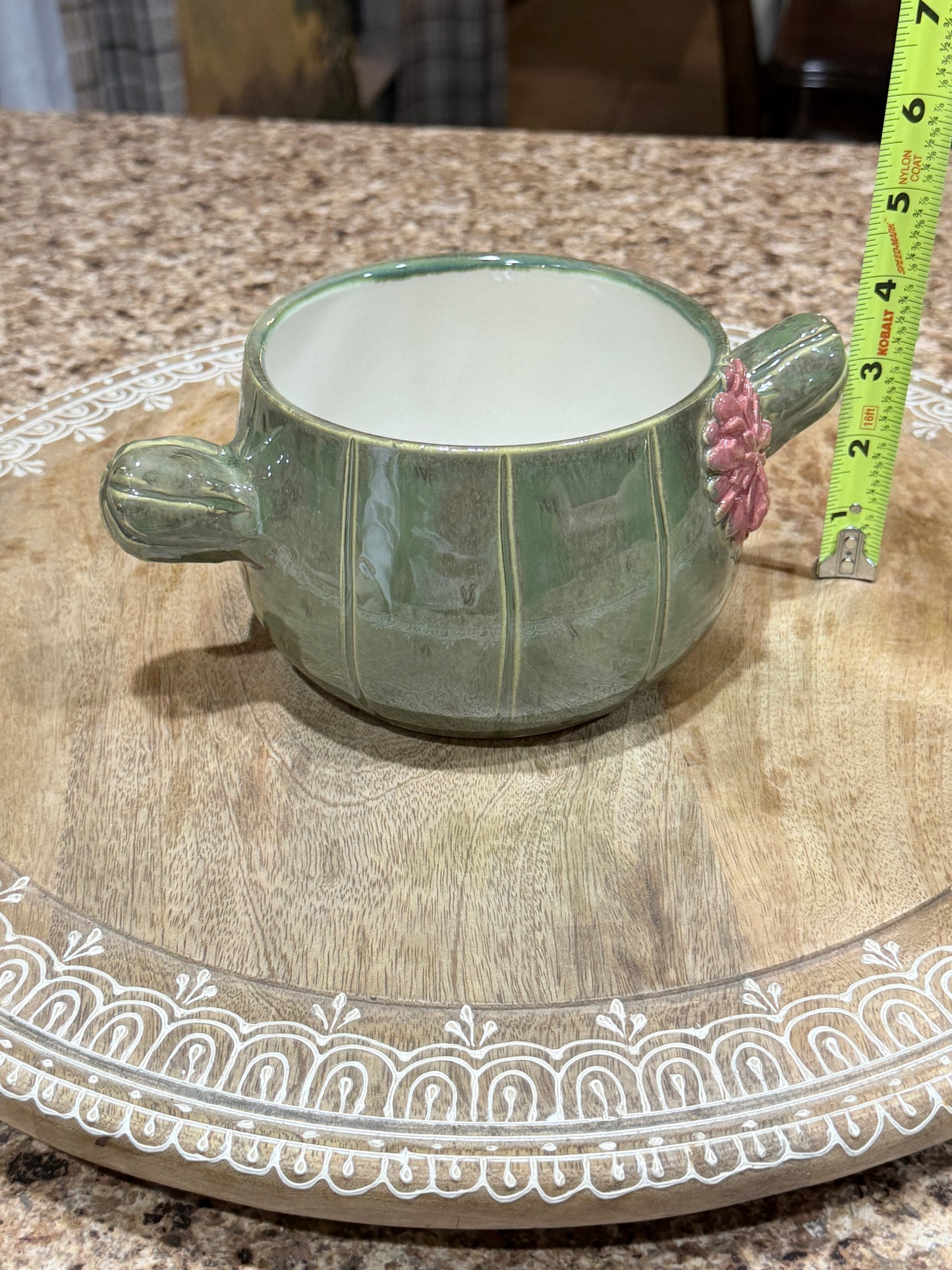 Pearly cactus bowl or vase