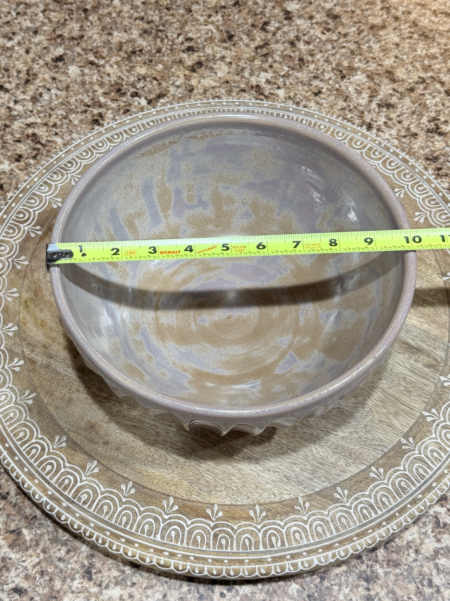 Large fluted bowl