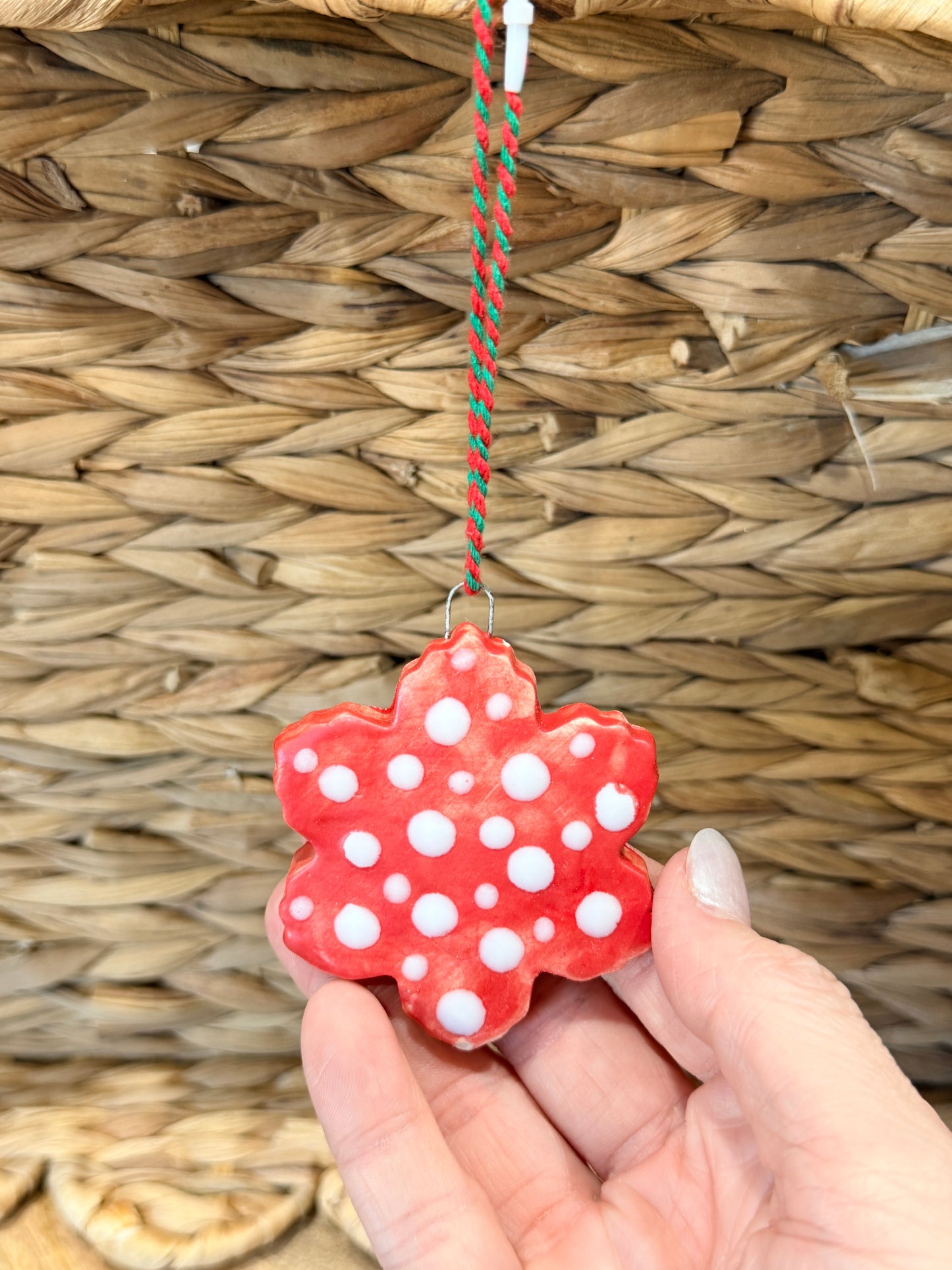 Polka dot ornament