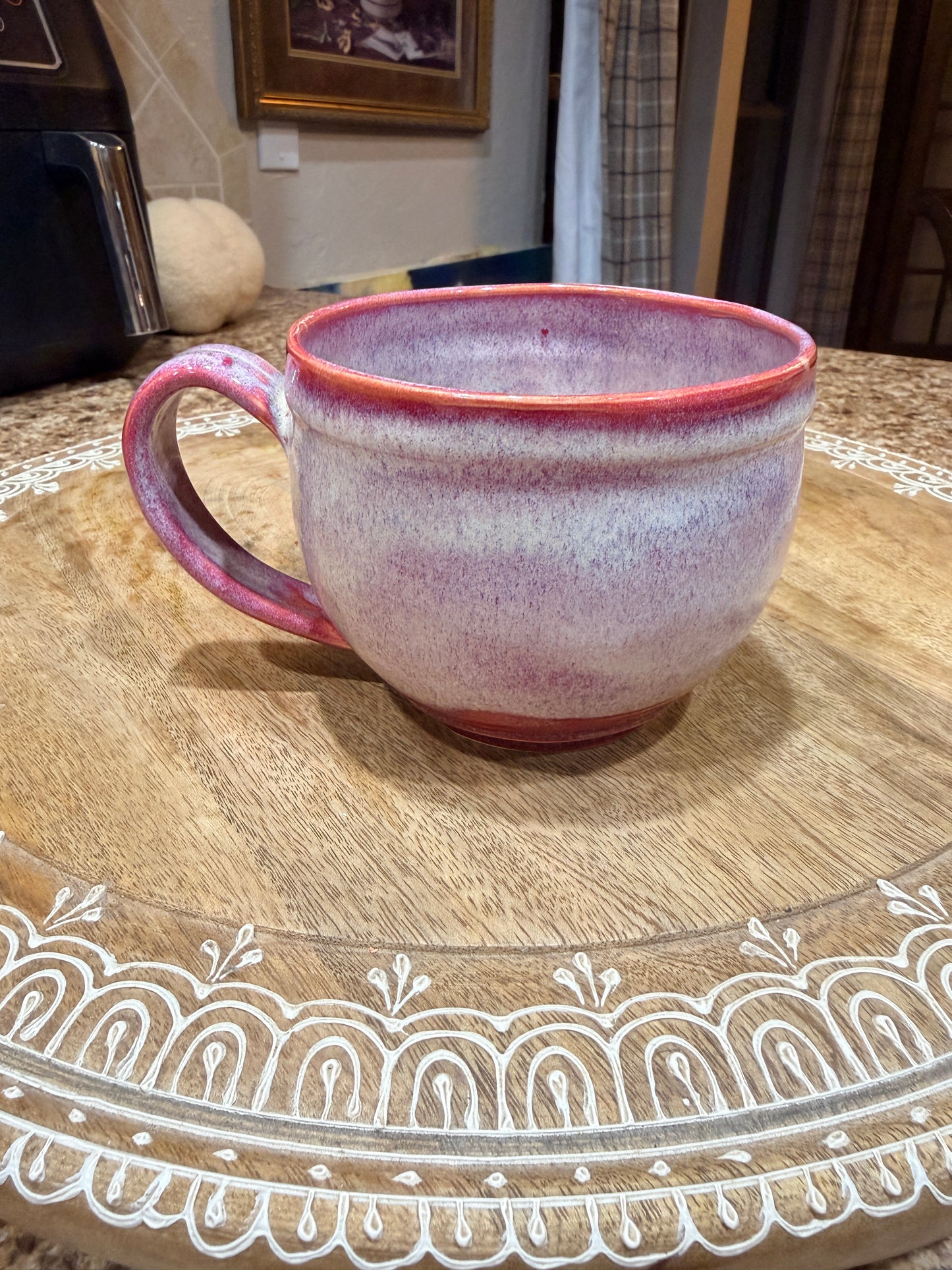 Pink cappuccino mug