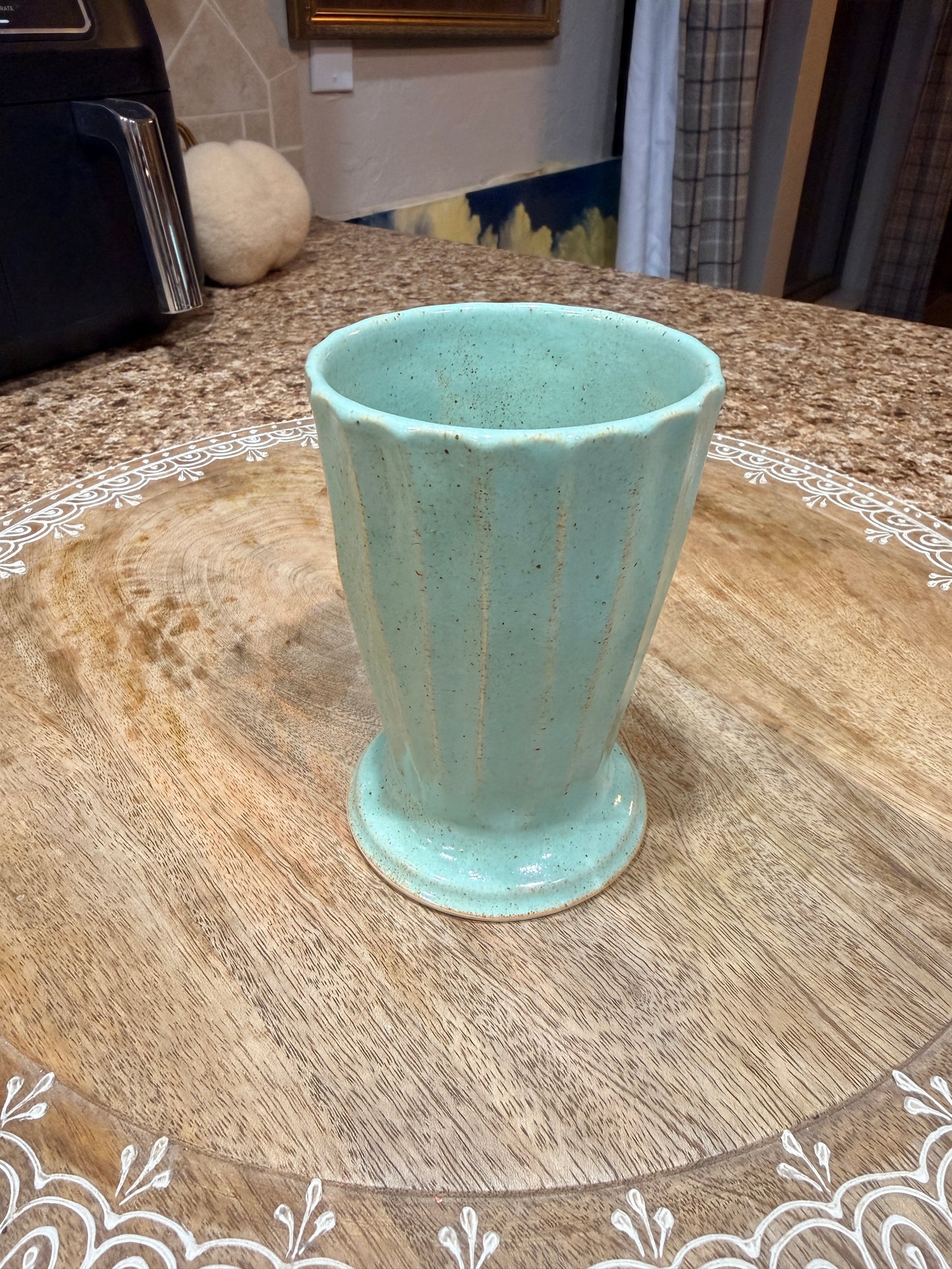 Mint milkshake glass
