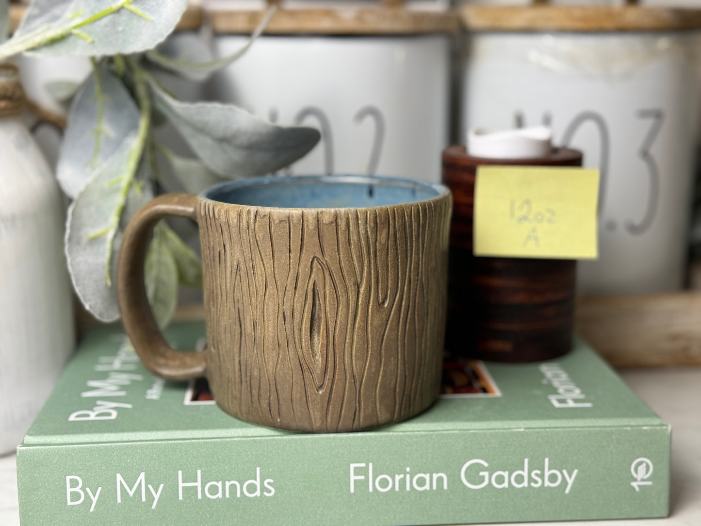 Woodgrain Carved Mugs - Short - Multiple Colors