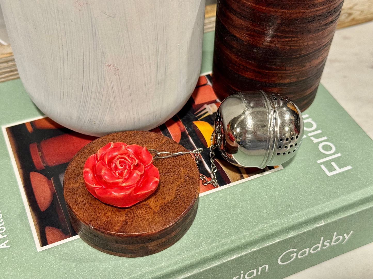 Red Rose Tea Strainer