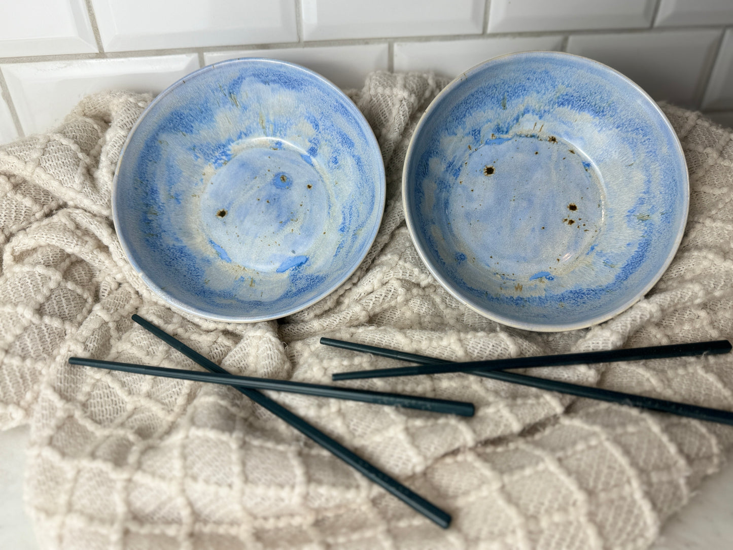 Creamy Blue Ramen Bowls