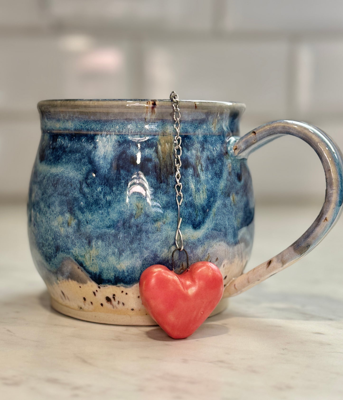 Pink Heart Tea Strainer