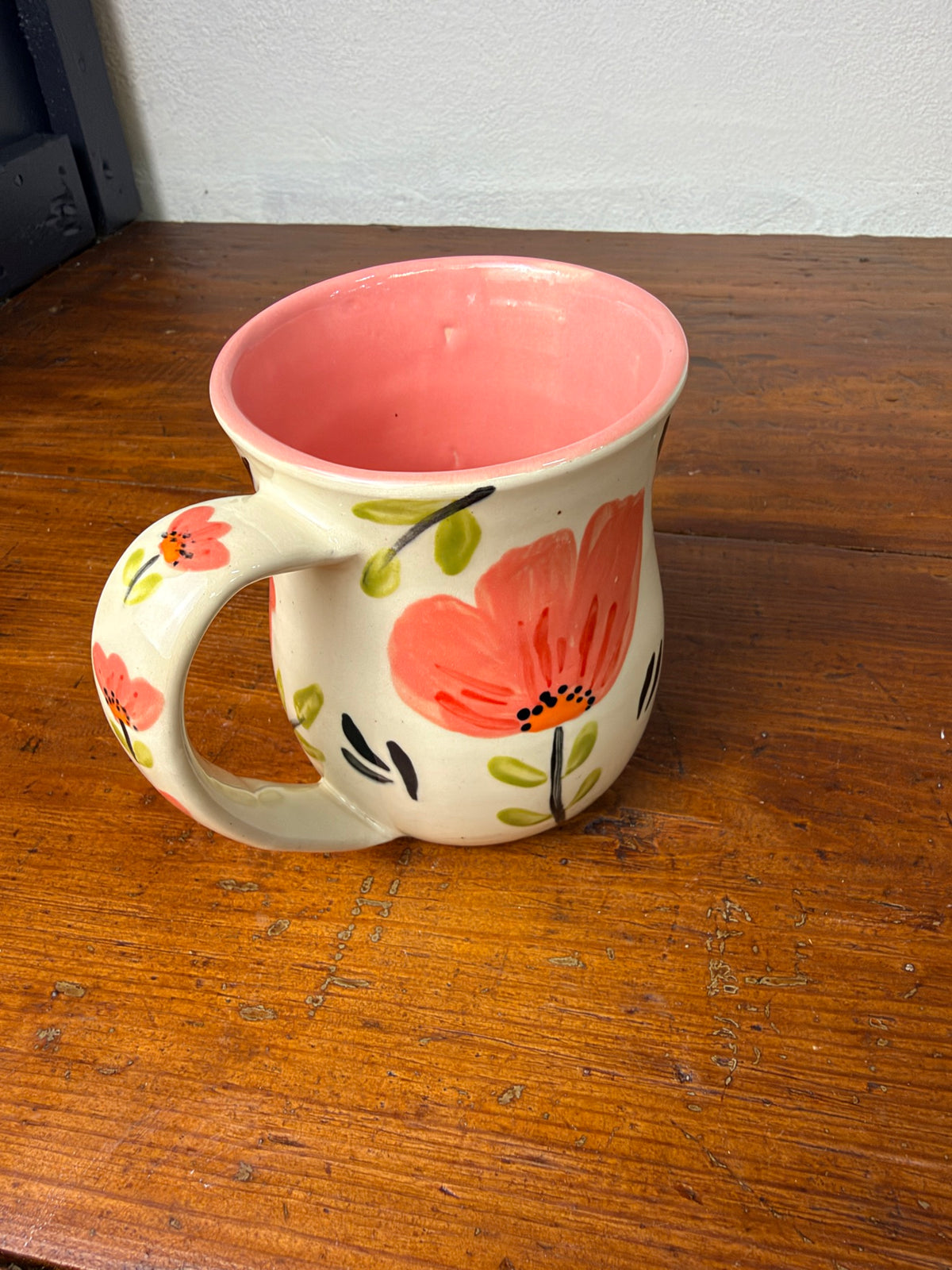 Hand Painted Floral Mug B - 16 oz