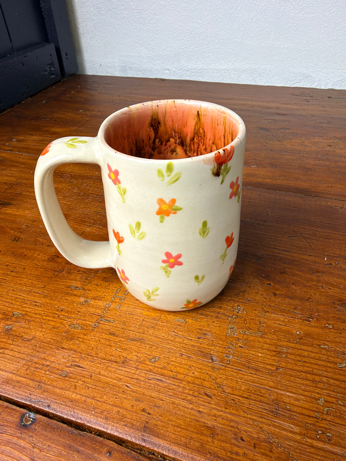 Little Flowers Hand Painted Mug - 13 oz