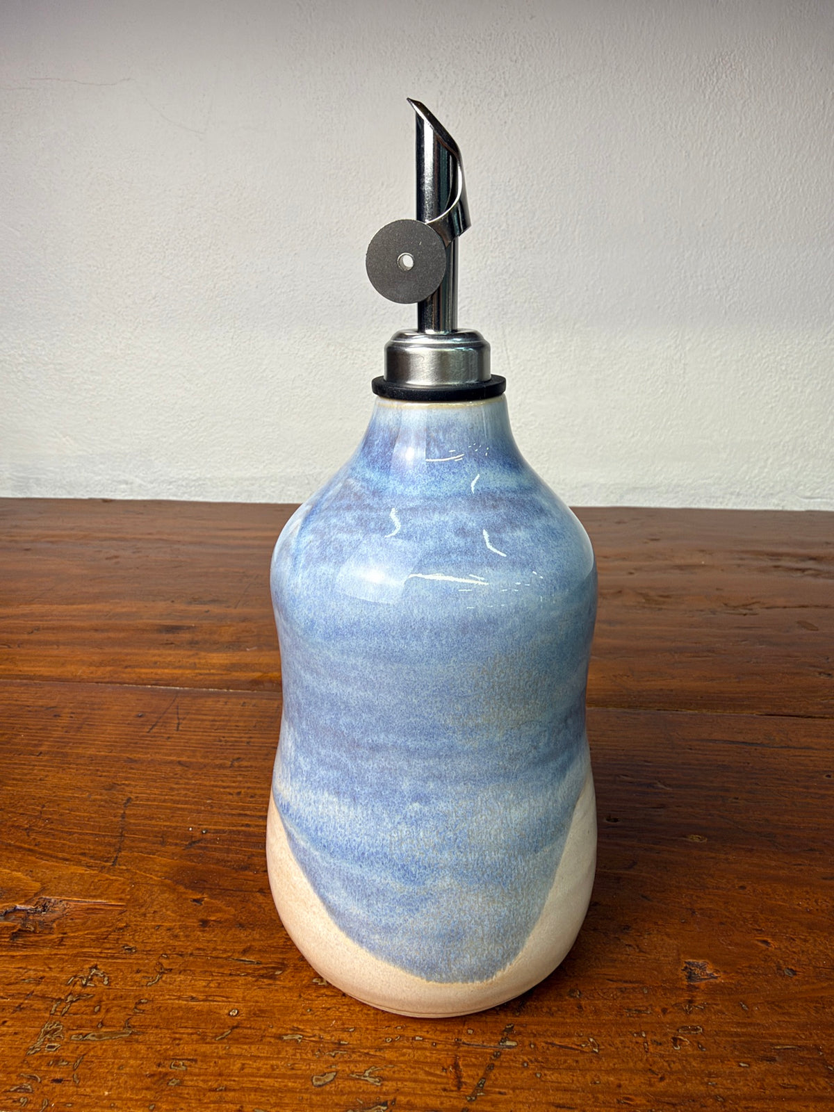 Oil Jar – Blue & Cream C