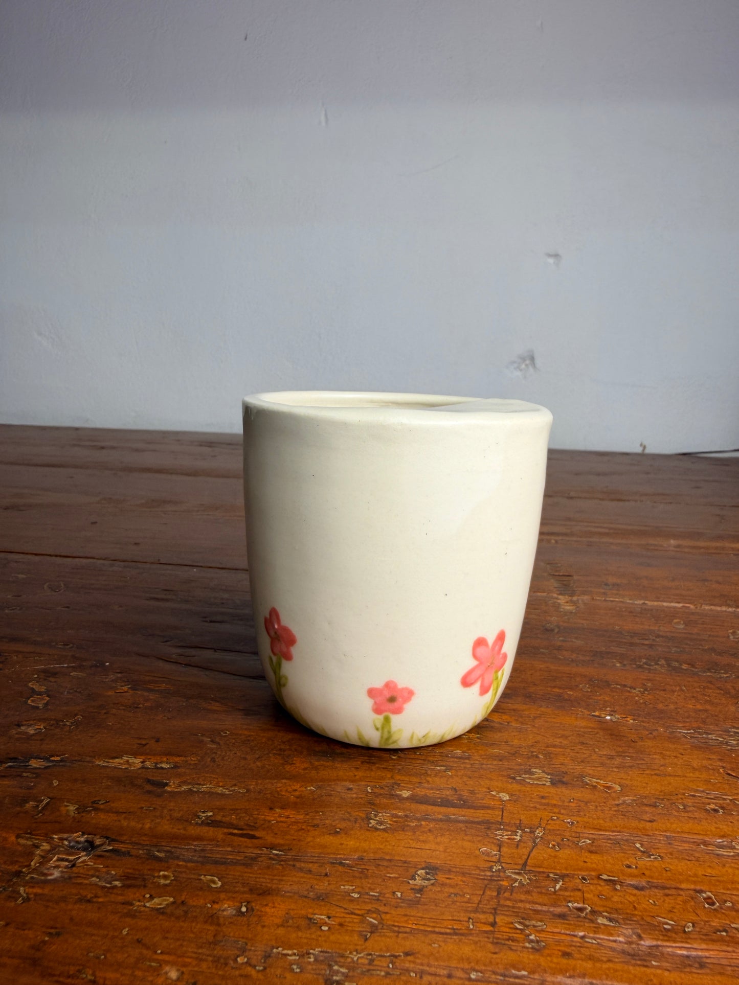 Floral sippy tumbler