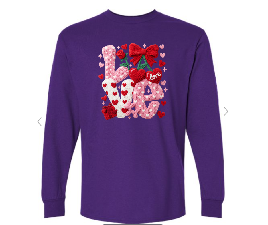 ADULT & YOUTH SIZES - Crochet LOVE - Apparel