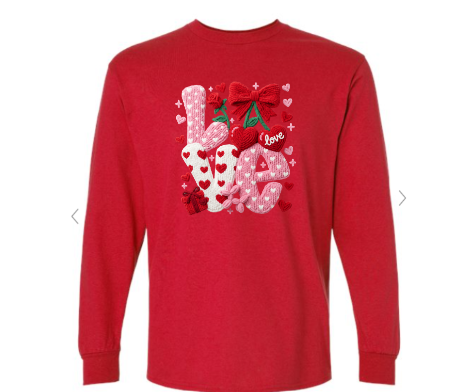 ADULT & YOUTH SIZES - Crochet LOVE - Apparel