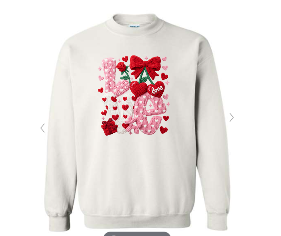 ADULT & YOUTH SIZES - Crochet LOVE - Apparel
