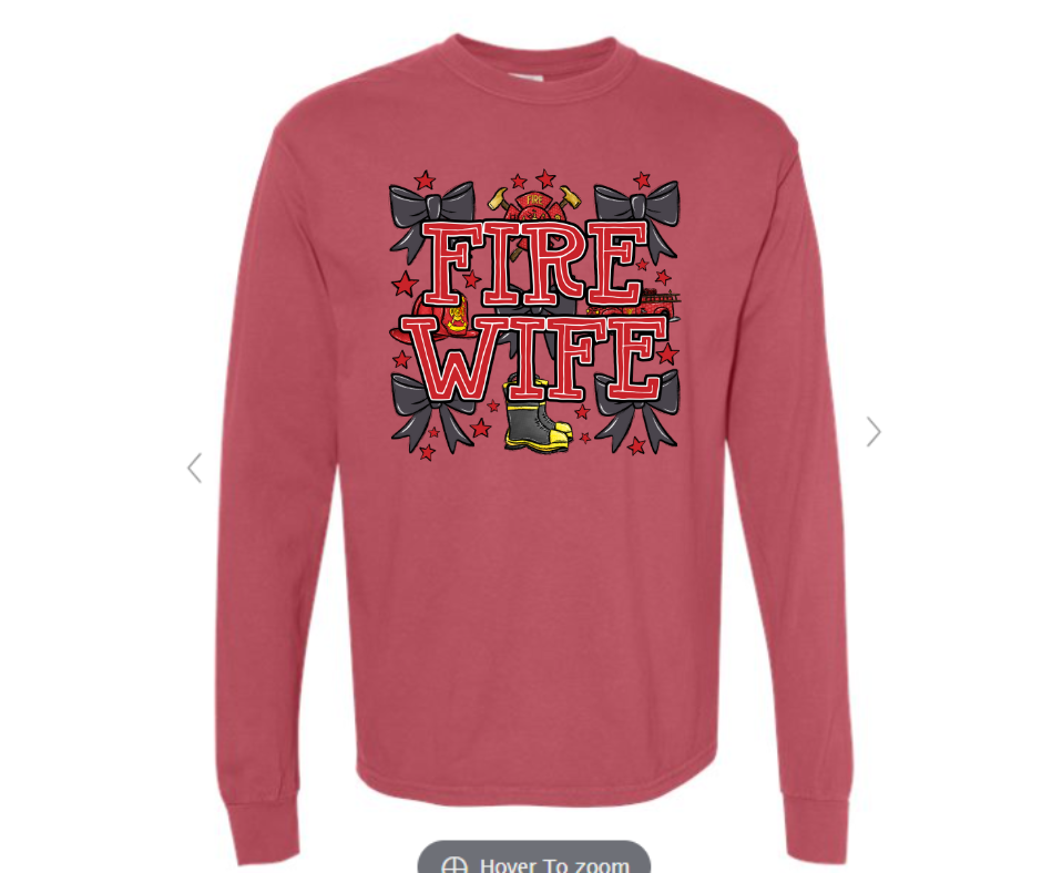 ADULT SIZES - Fire Wife Bows- Apparel