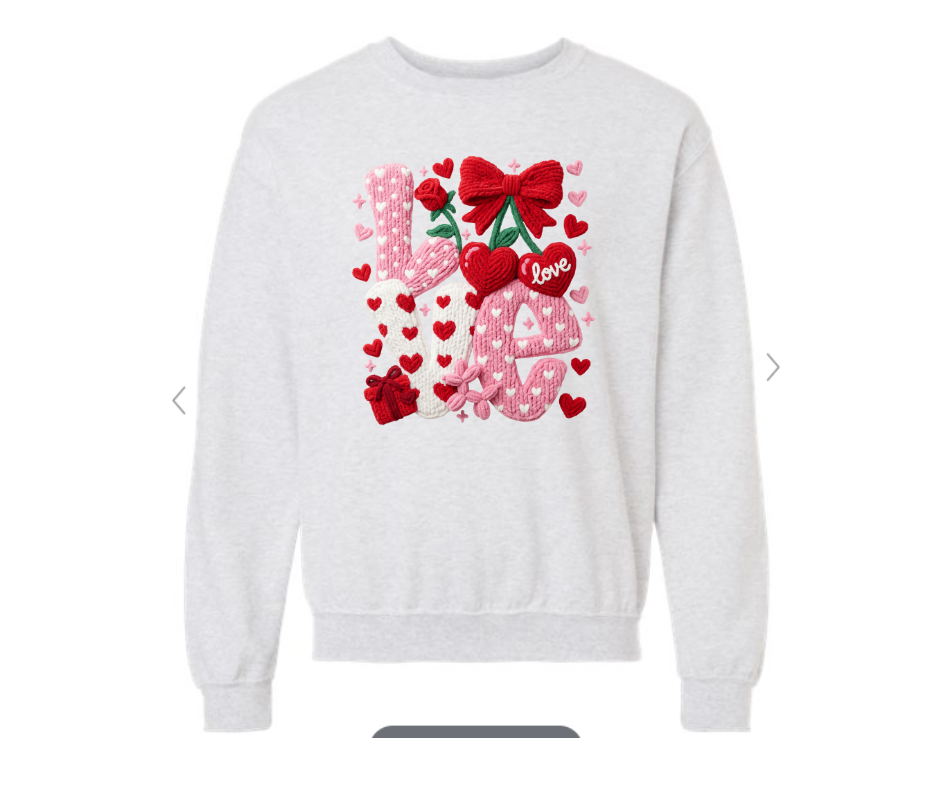 ADULT & YOUTH SIZES - Crochet LOVE - Apparel