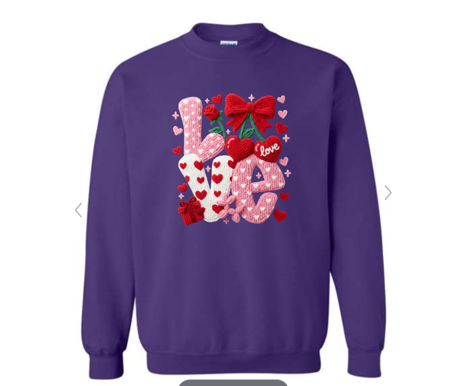 ADULT & YOUTH SIZES - Crochet LOVE - Apparel