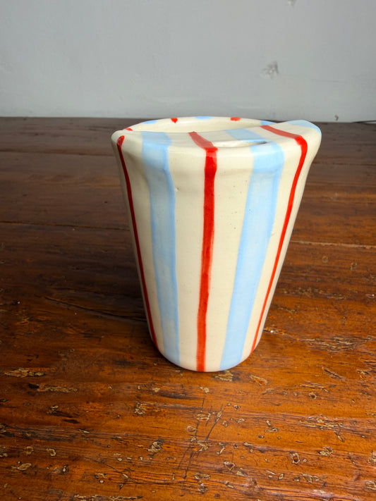 Striped sippy tumbler - red white blue
