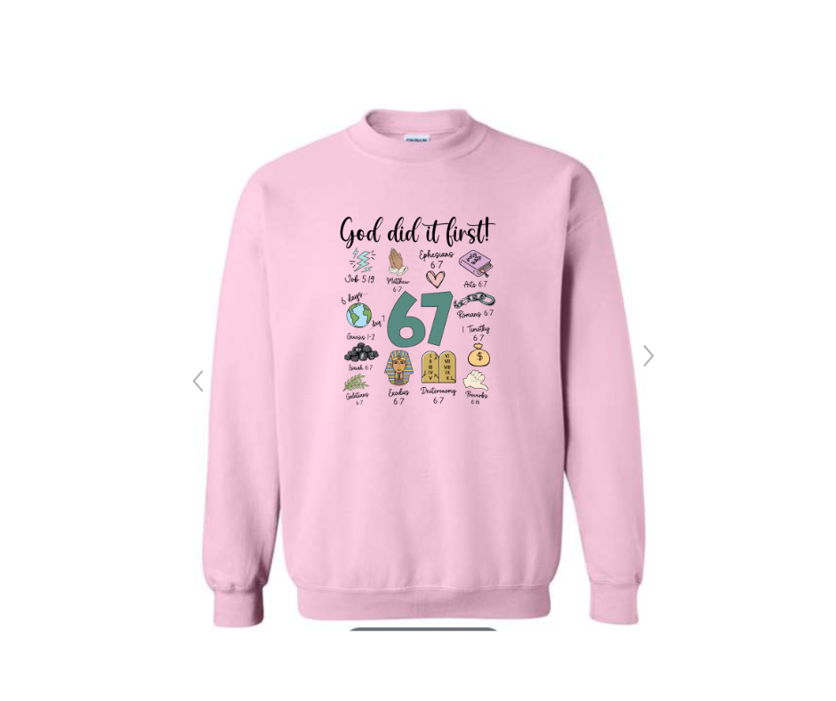 ADULT SIZES - 67 - God did it first - Apparel