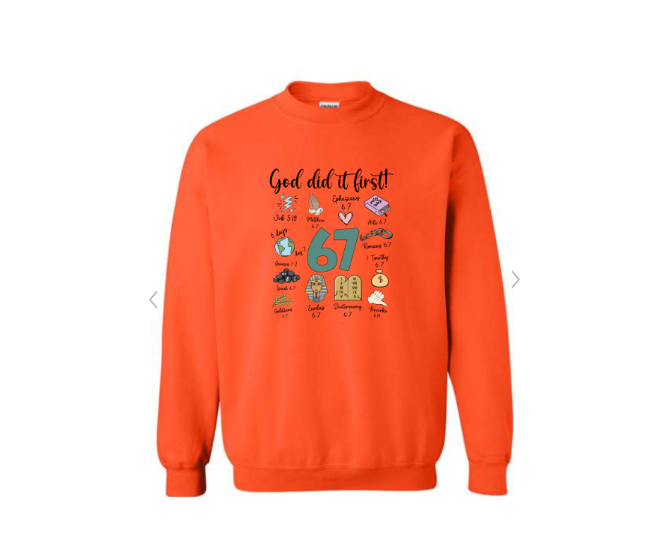 ADULT SIZES - 67 - God did it first - Apparel