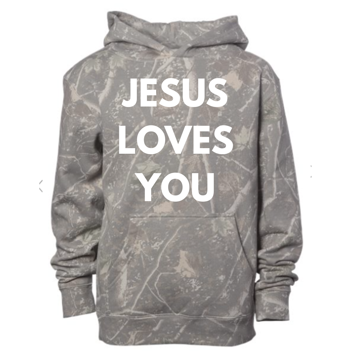 ADULT & YOUTH HOODIE - JESUS LOVES YOU Camo - Apparel