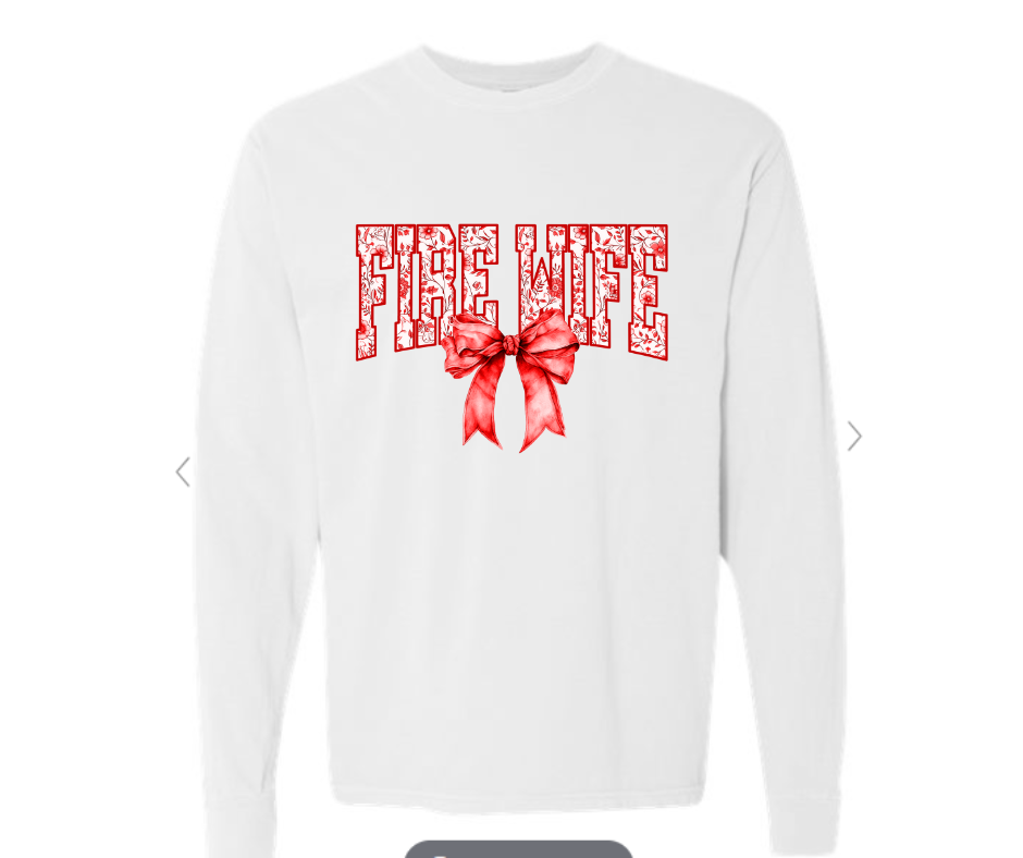 ADULT SIZES - Fire Wife Bow- Apparel