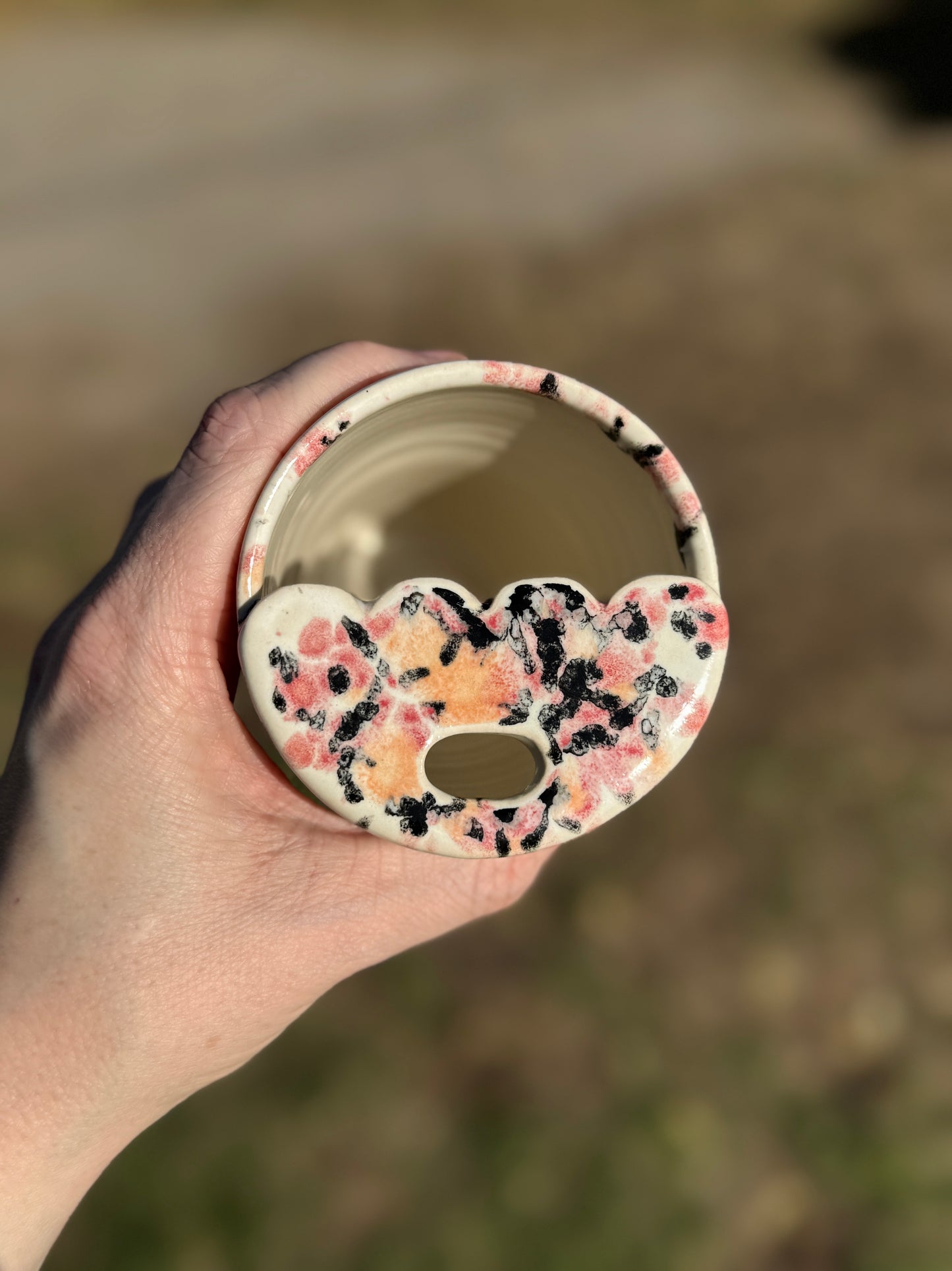 Sippy tumbler - pink speckled