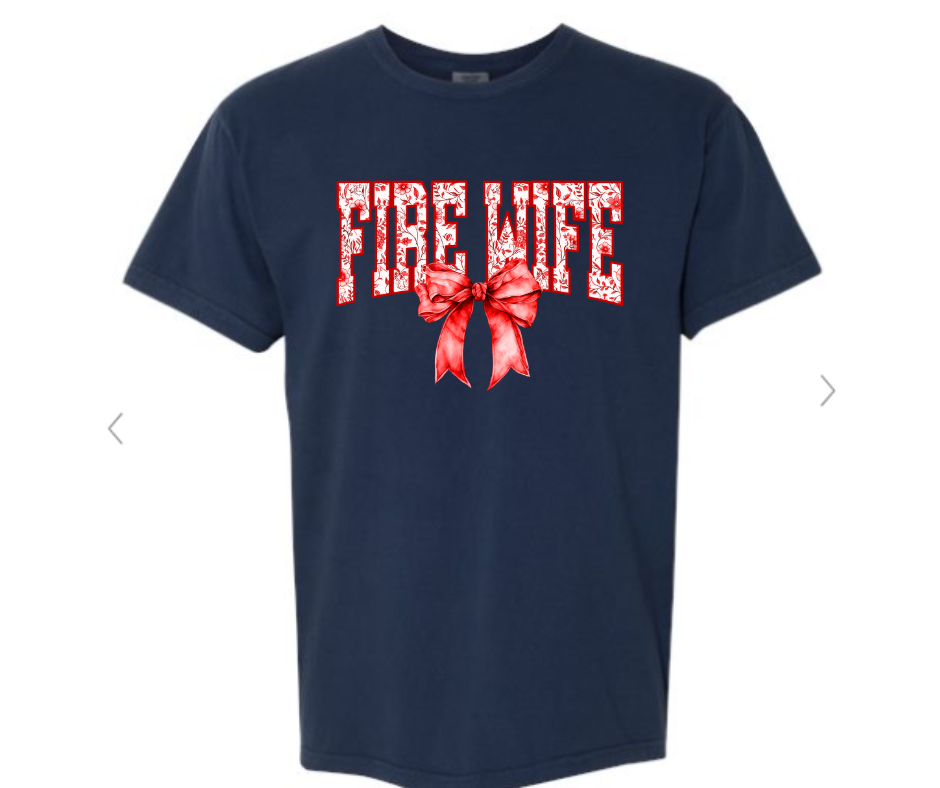ADULT SIZES - Fire Wife Bow- Apparel