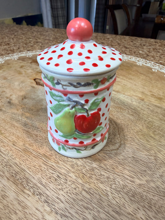 Small ceramic jar - polka dot