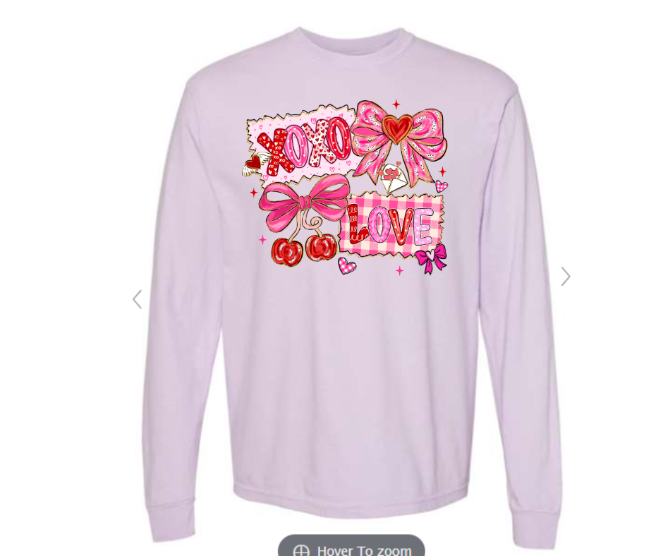 ADULT & YOUTH SIZES - XOXO Love - Apparel