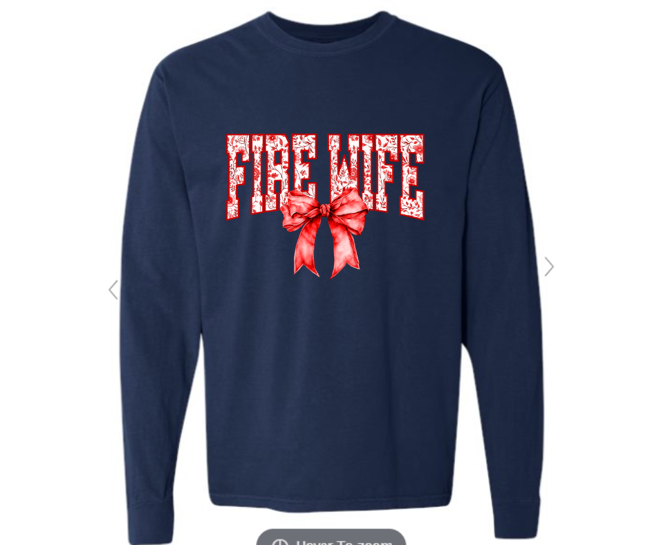 ADULT SIZES - Fire Wife Bow- Apparel