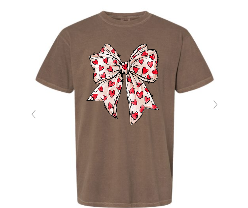 ADULT & YOUTH SIZES - Red Heart Bow - Apparel