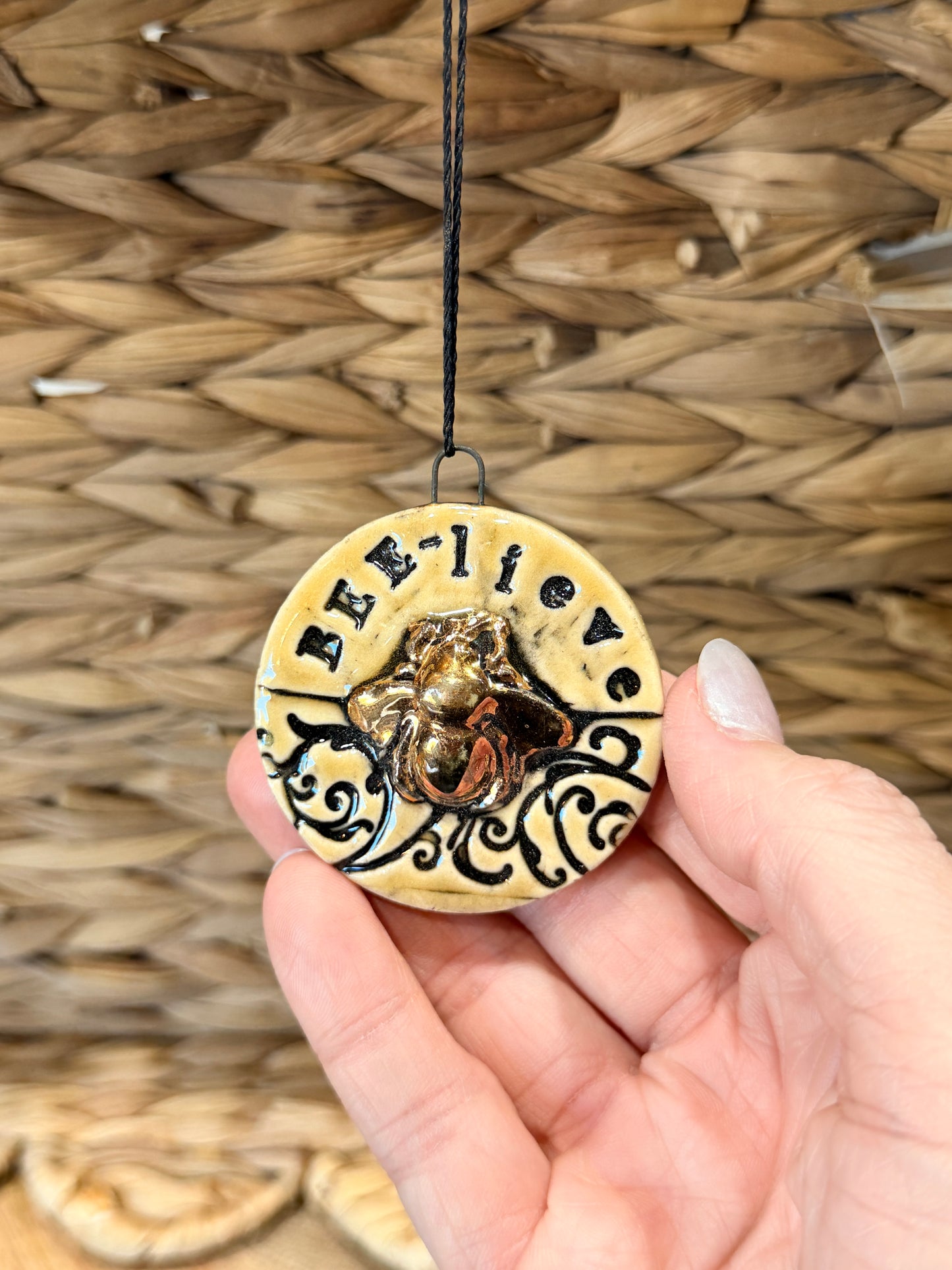 Gold bee ornament