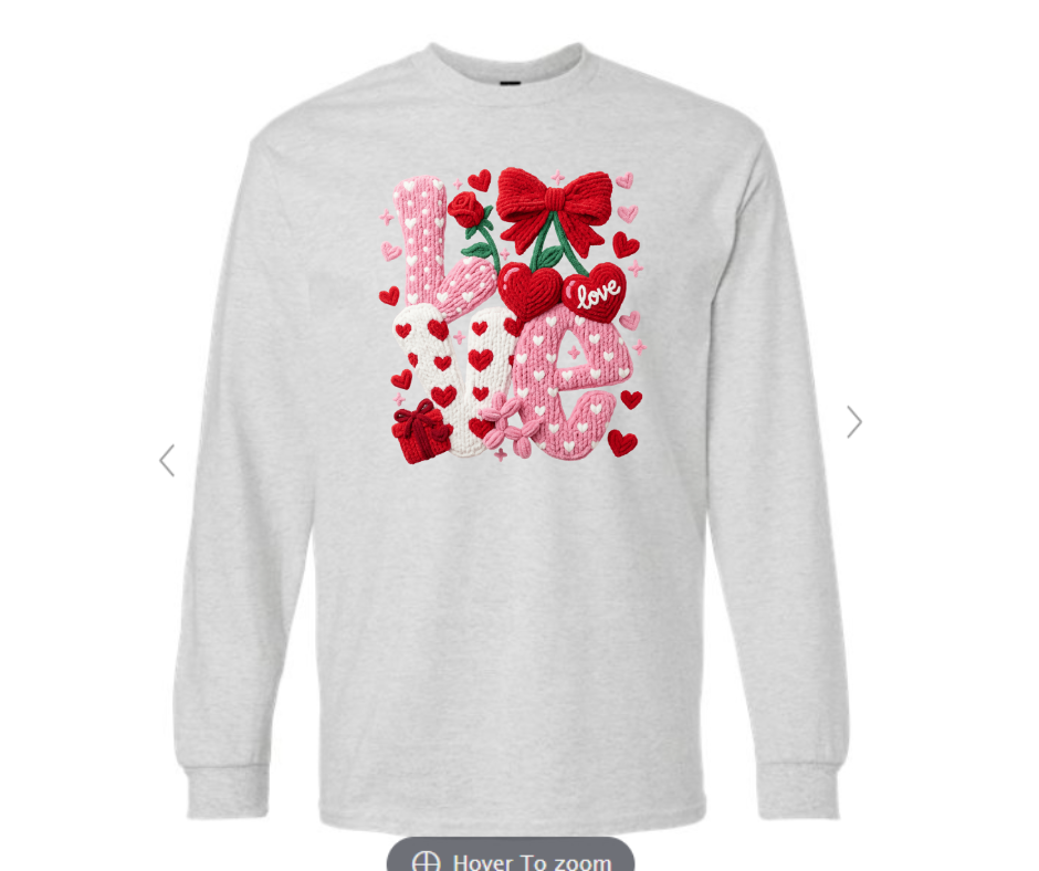ADULT & YOUTH SIZES - Crochet LOVE - Apparel