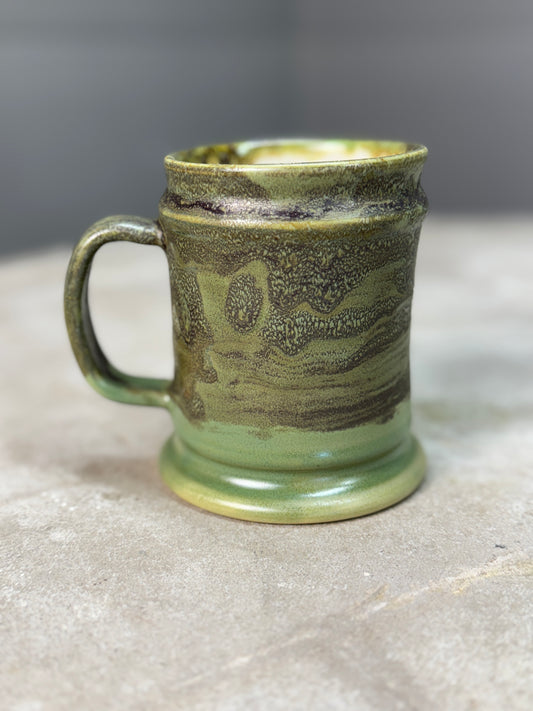 Rustic green mug