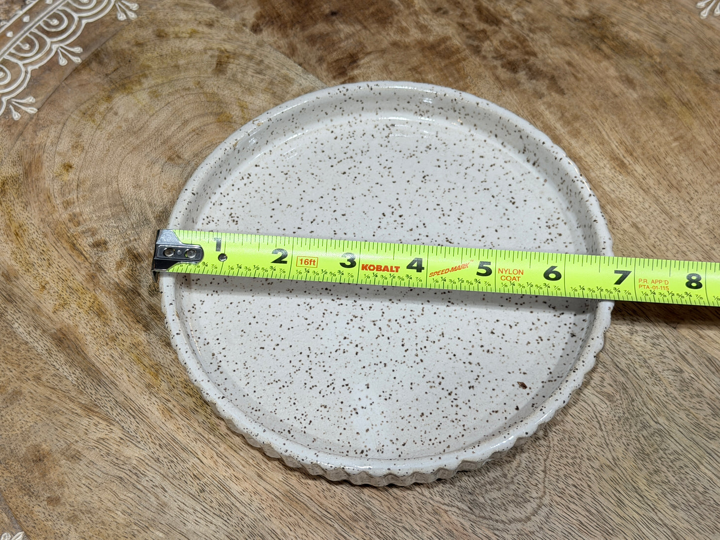 Small fluted dessert plate