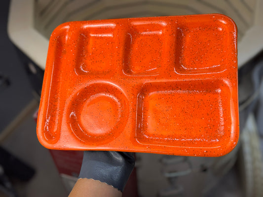 “School trays” - Speckled Orange