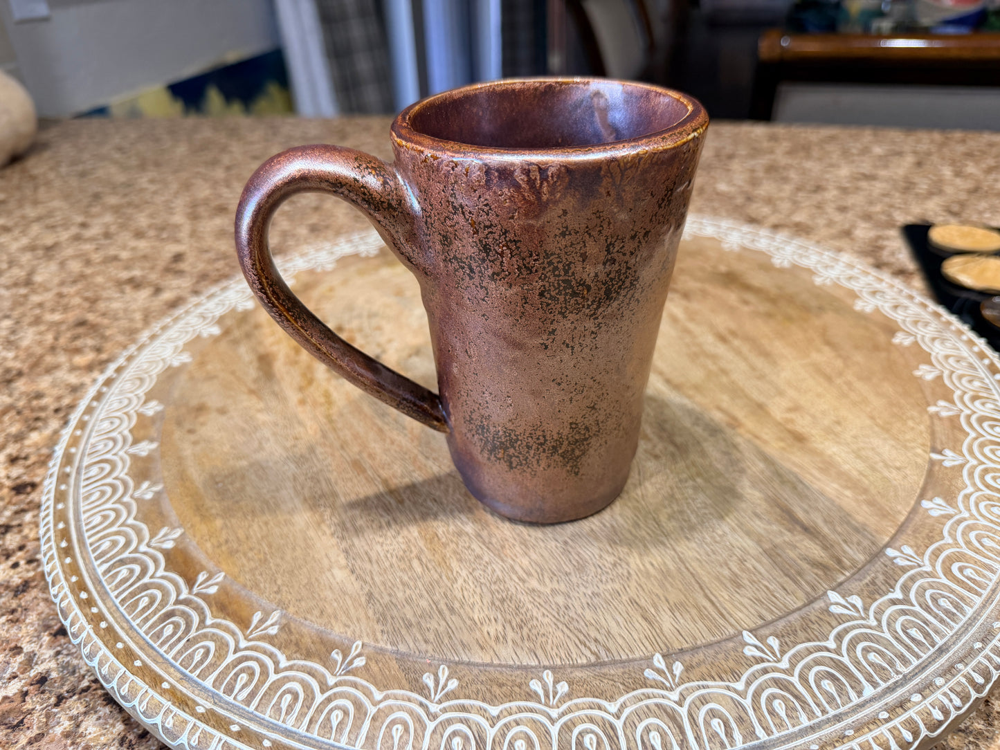 Large hand built copper mug