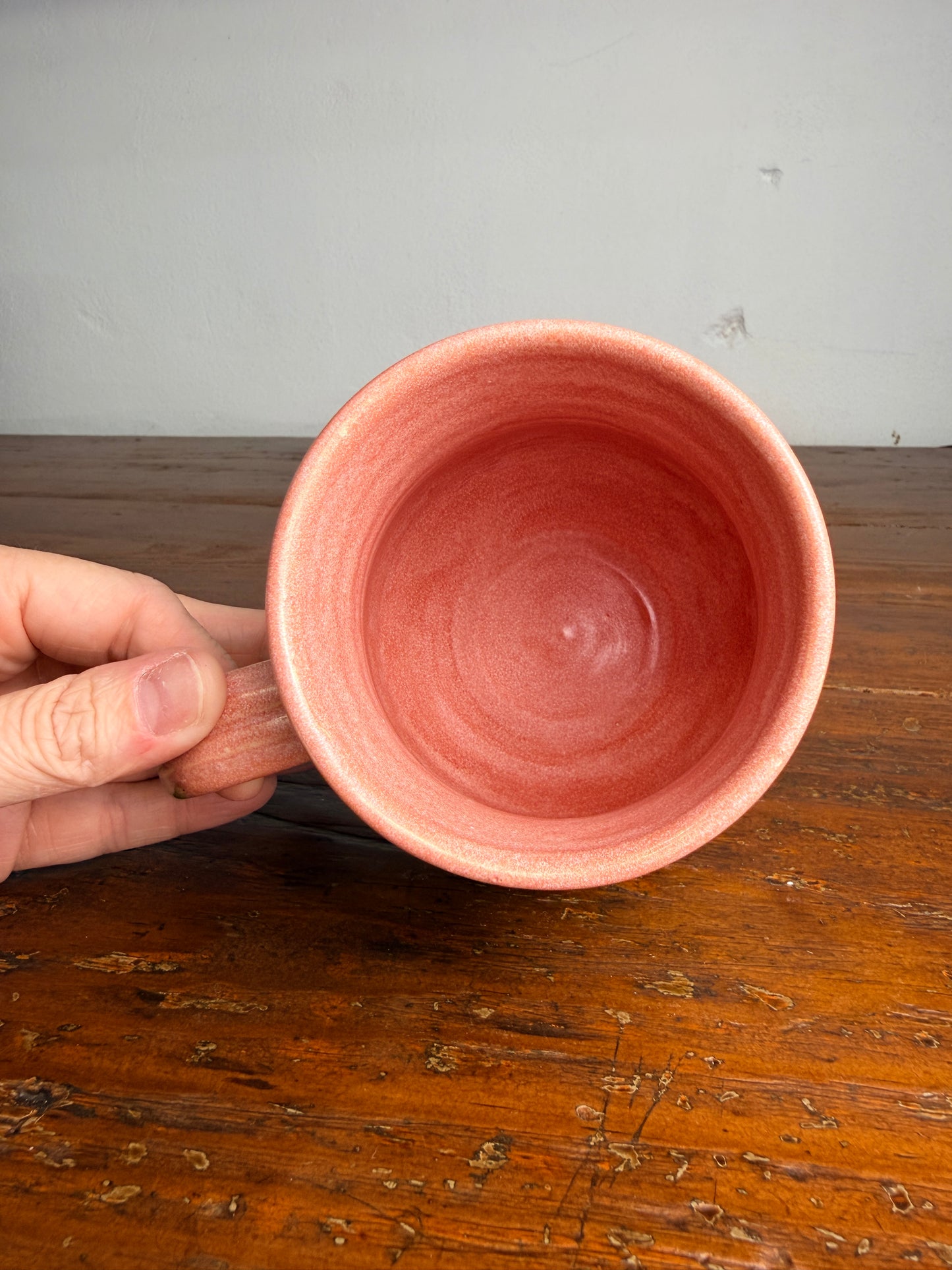 Pink and teal mug