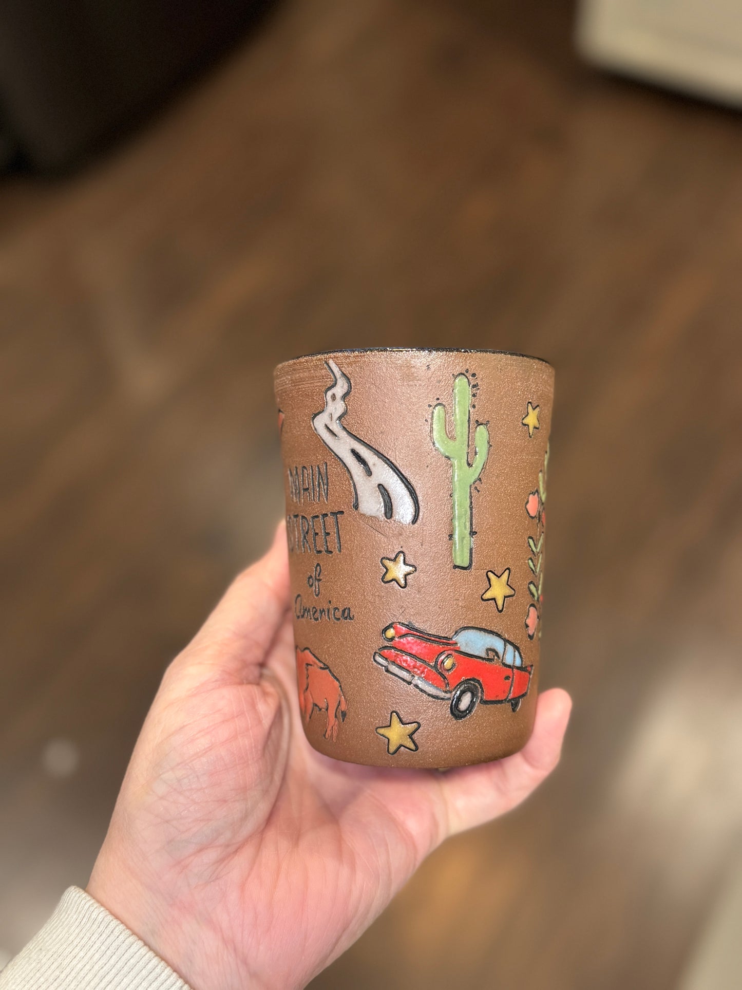 Route 66 tumbler - with wreath
