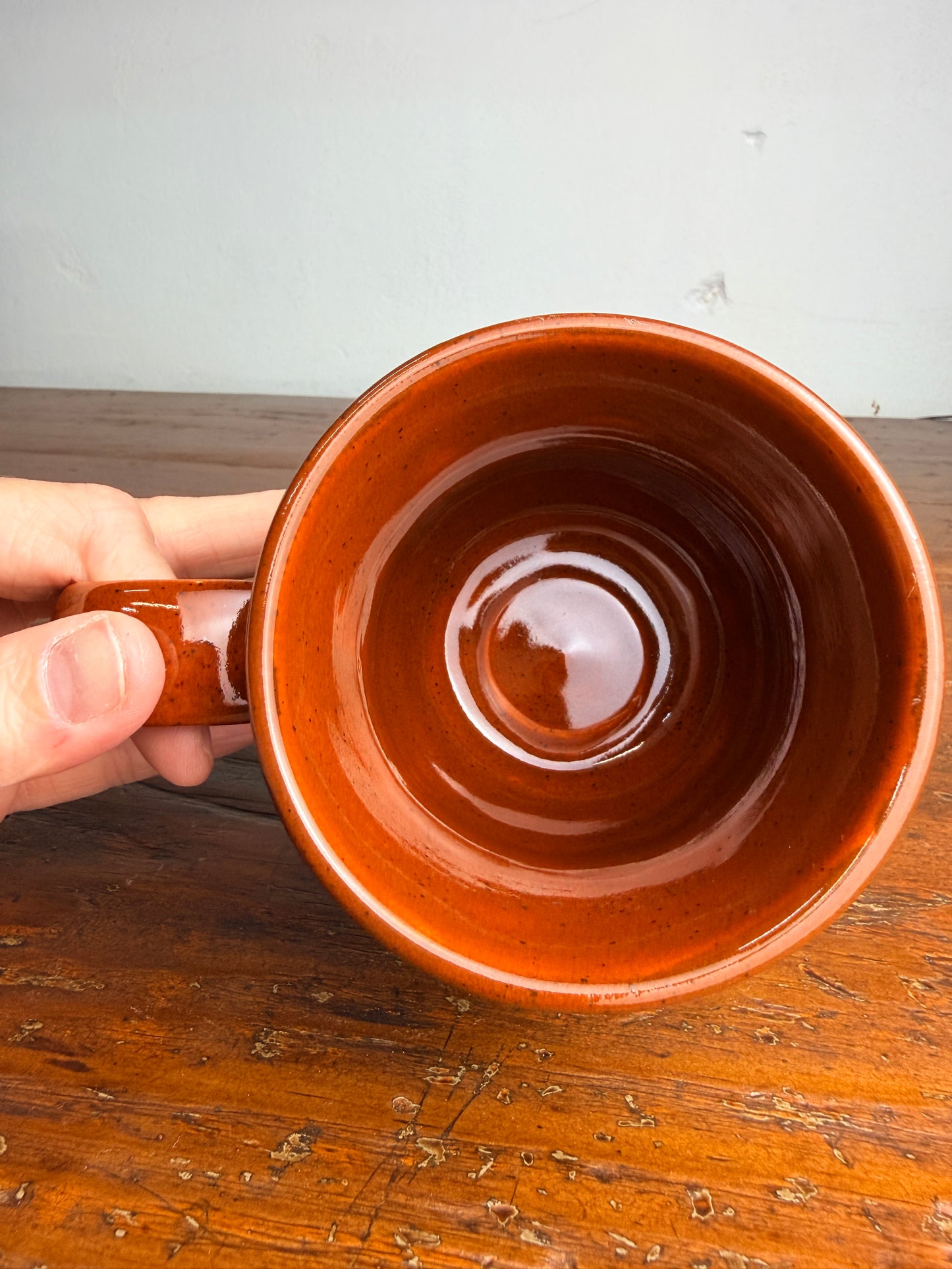 Hand carved sgraffito - fox mug