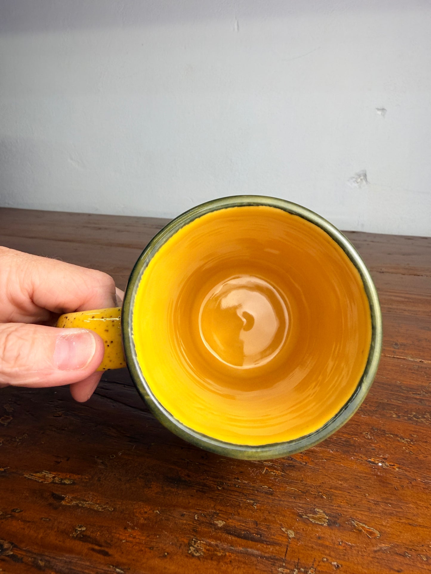 Hand carved sgraffito - bee mug A
