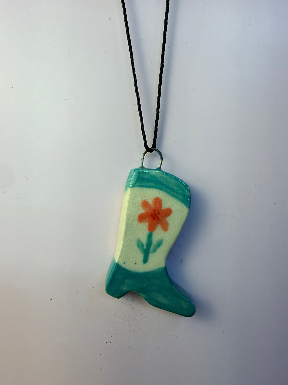 Cowboy Boot Ornament – Teal
