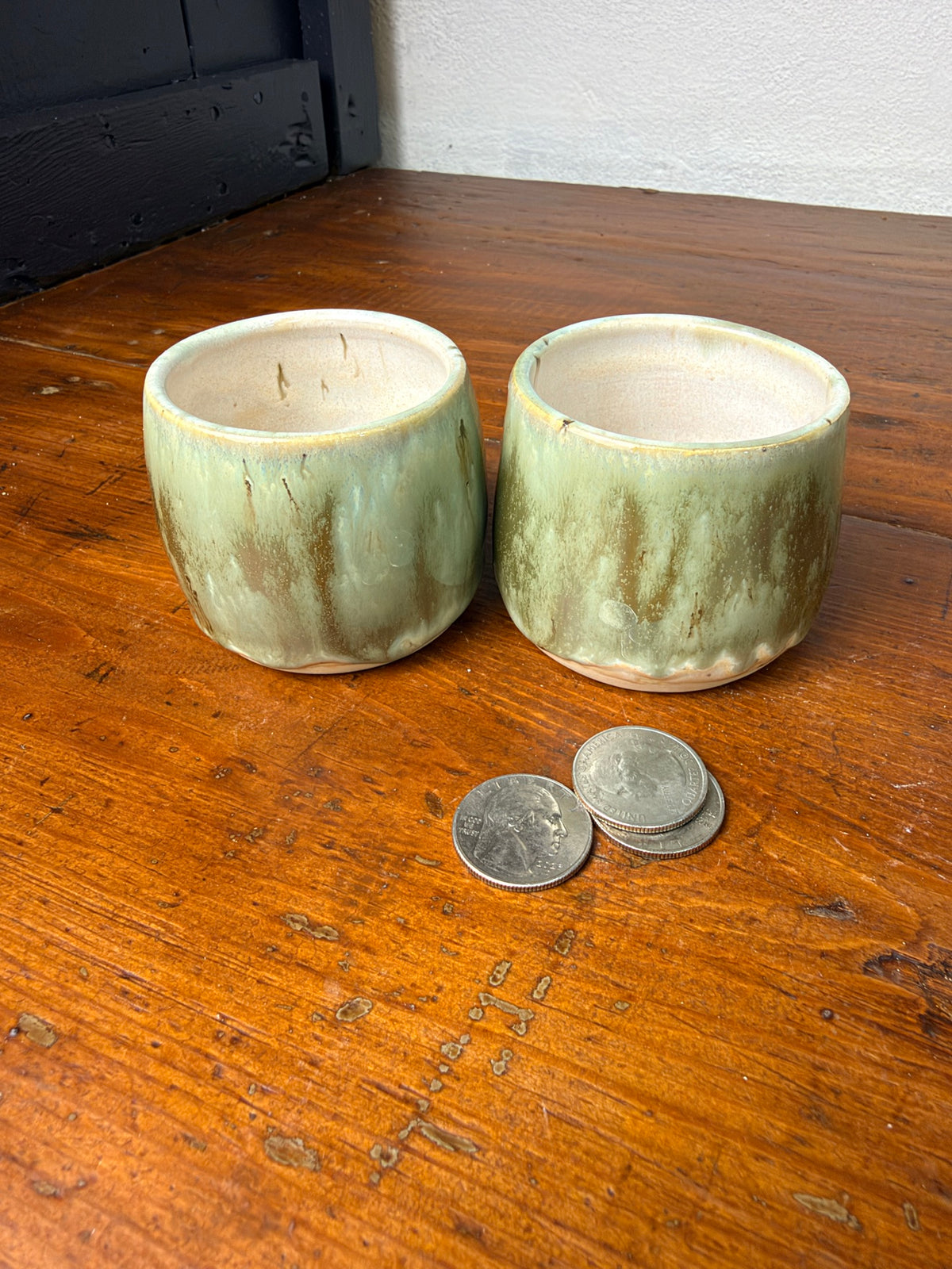 Creamy Green Espresso Cups - 4 oz