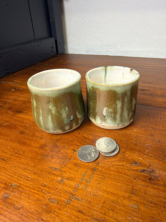 Creamy Green Espresso Cups - 4 oz