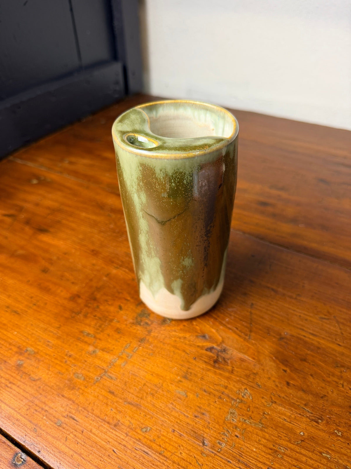Creamy Green Sippy Tumbler B - 12 oz