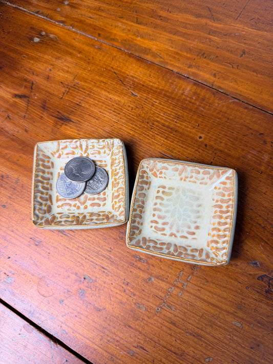 Creamy Sweater Trinket Dish - Square