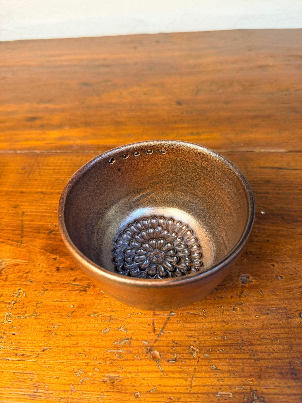 Garlic Grater / Herb Stripper Bowl – Copper A