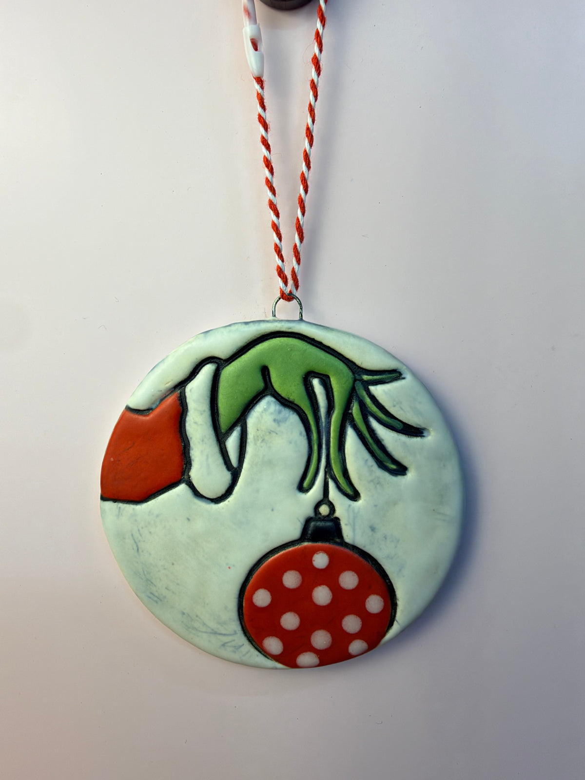 Large Grinch Hand Ornament