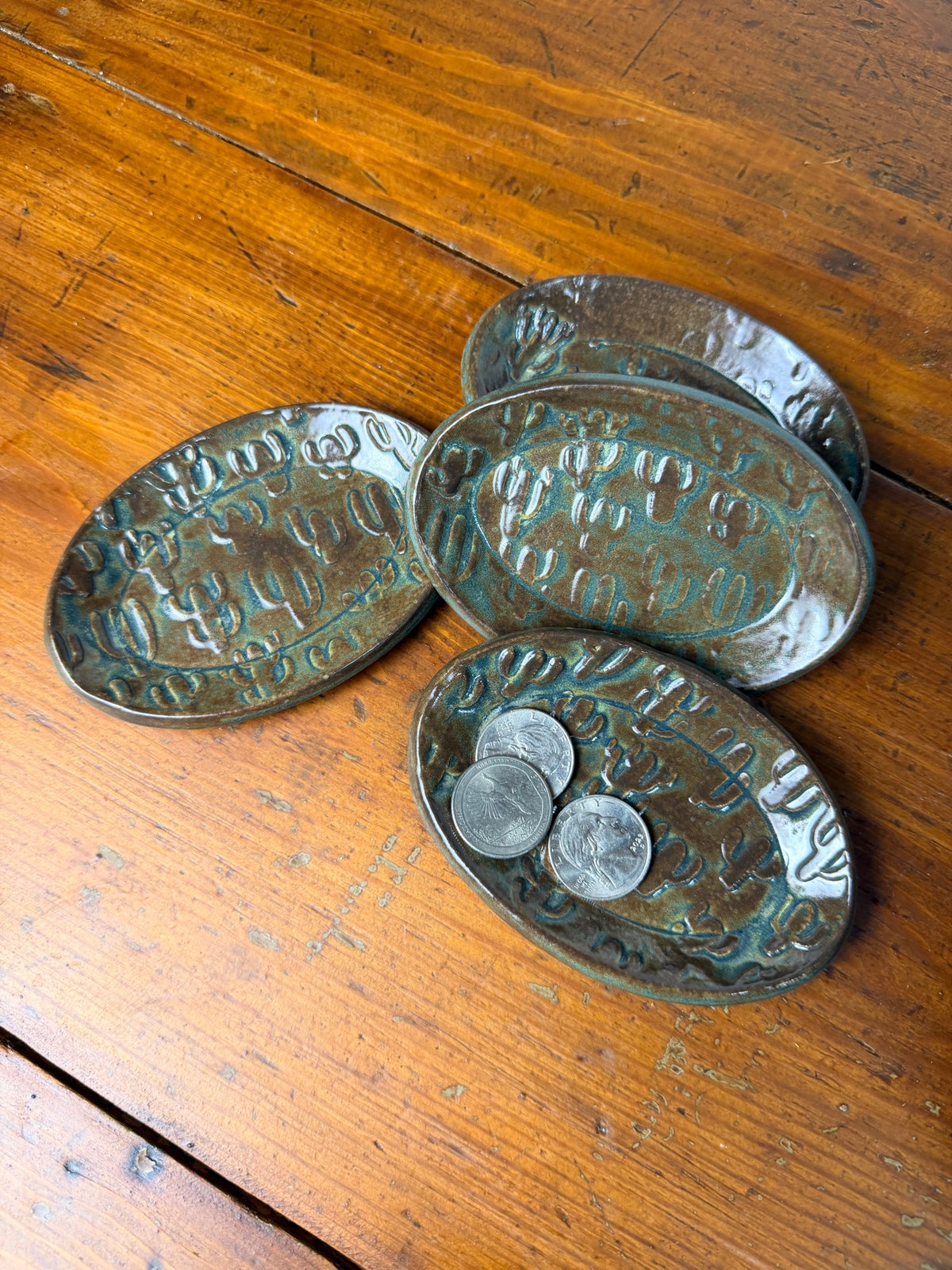 Oval Cactus Trinket Dish