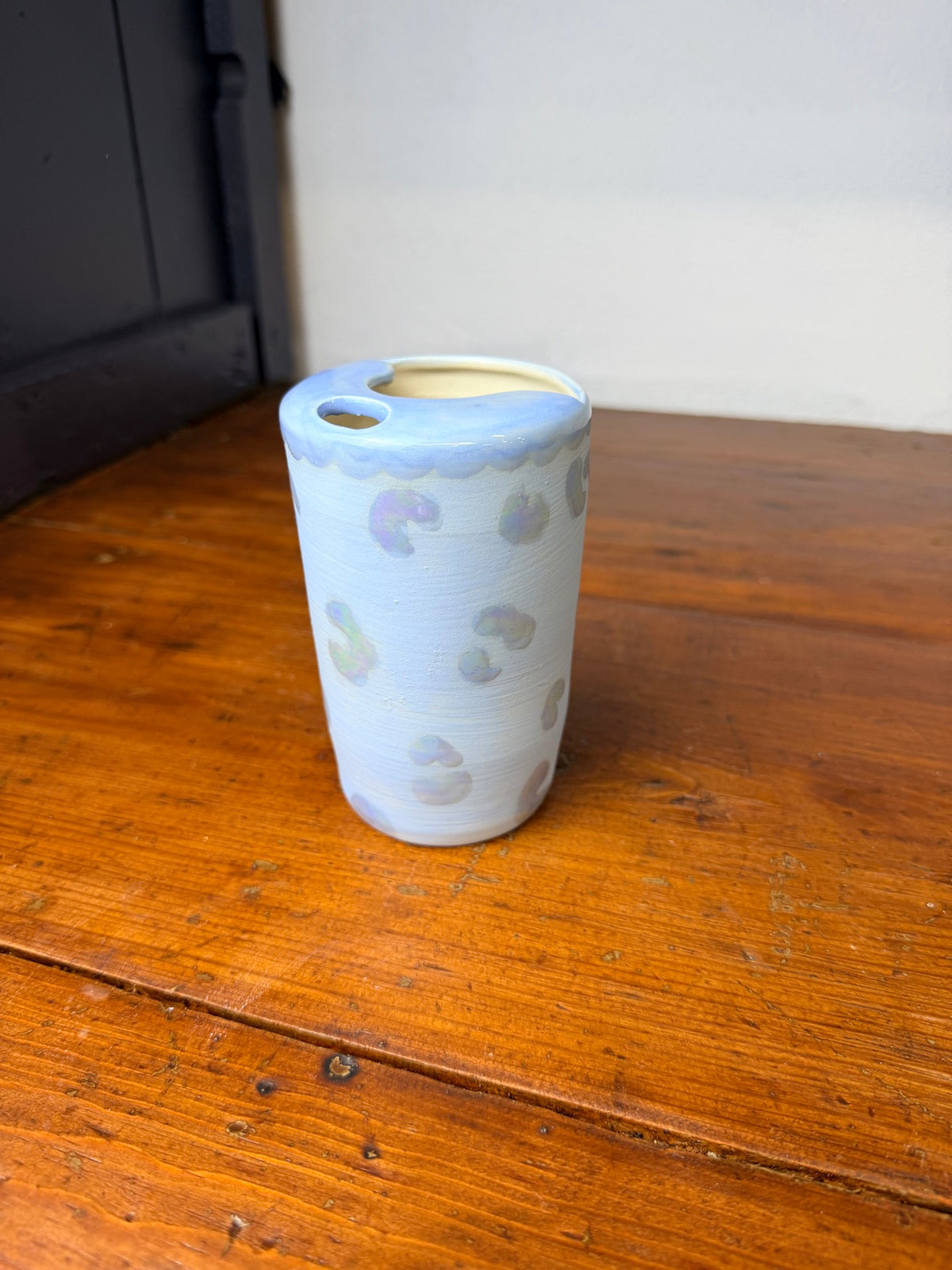 Pearly Blue Leopard Sippy Tumblers - 10 oz