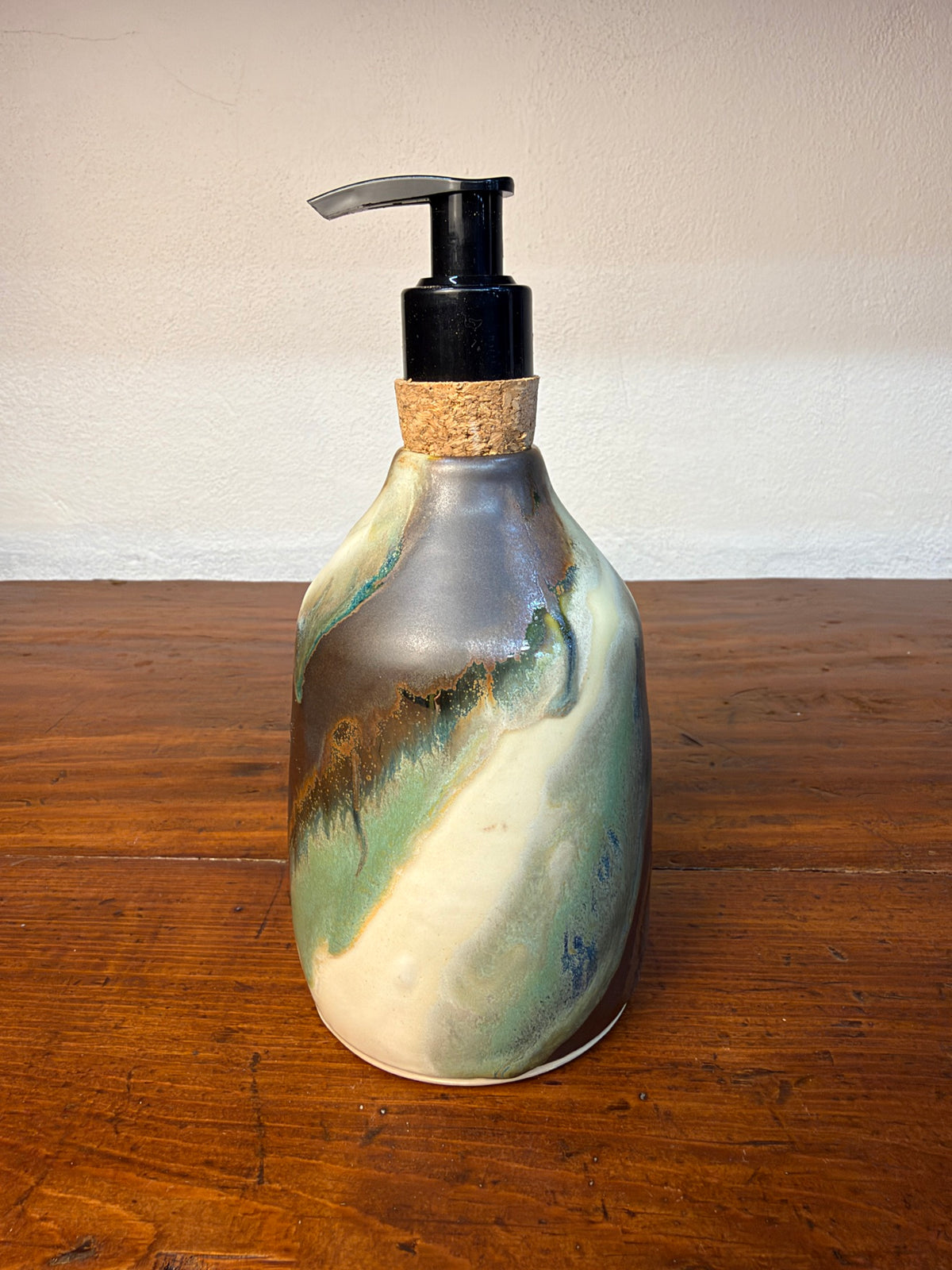 Soap Bottle – Black Cream Green C